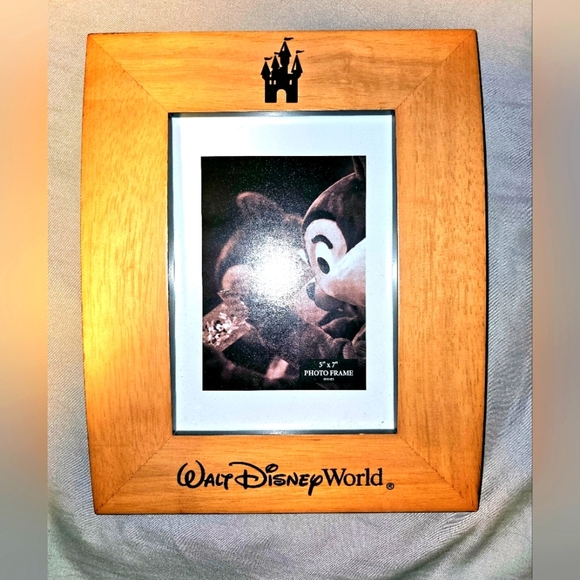 Disney Parks Walt Disney World Wooden Picture Frame 5 × 7 - Picture 1 of 2